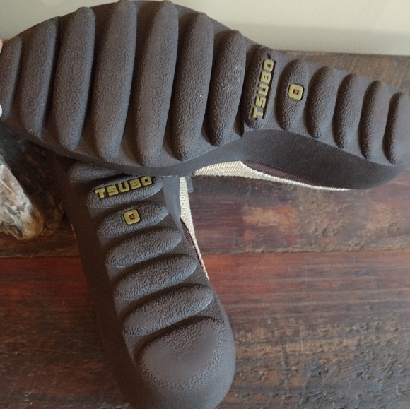 Tsubo Tan Linen Cori Mary Jane Wedges Size 10.5 - Picture 10 of 13